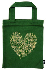 BOLSA DE TELA DE LIBROS CORAZON DE BUHO | MOSES